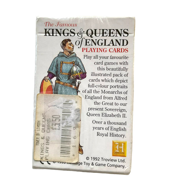 Kings and Queens of England Playing Cards 1992 New in Pkg - Picture 1 of 5